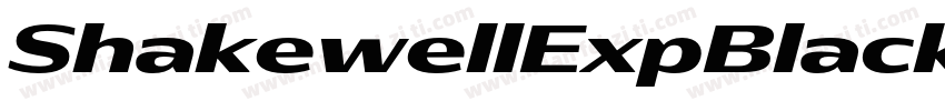 ShakewellExpBlack Oblique字体转换